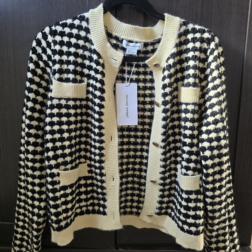 Collared Neck Knitted Cardigans - Picture 2 of 2